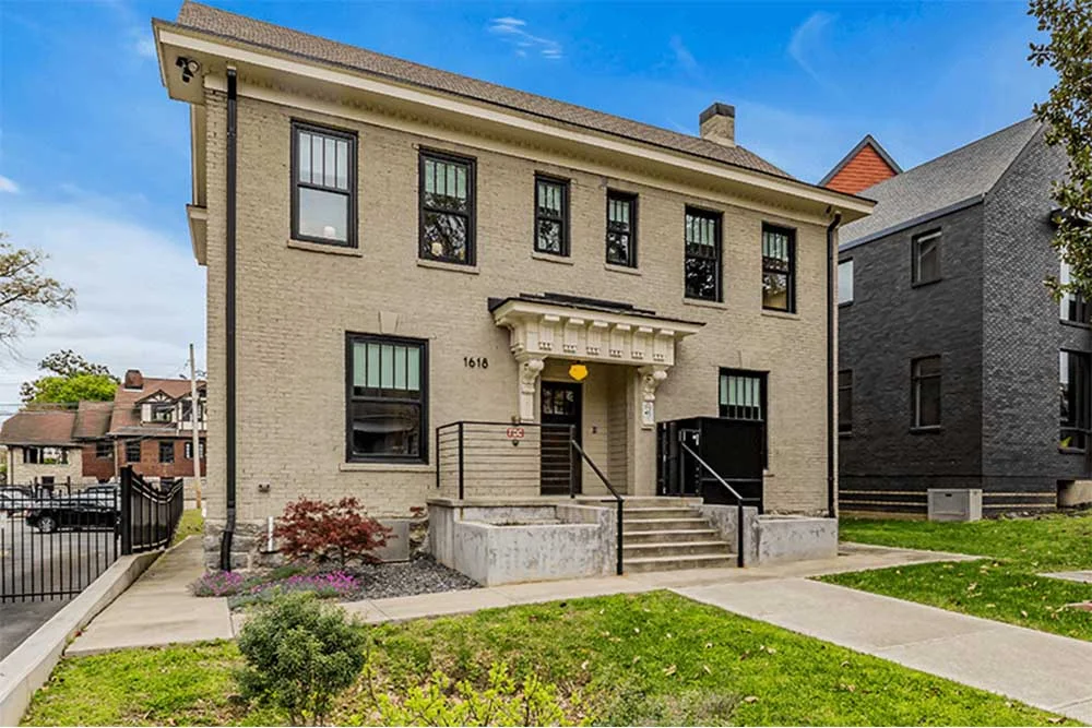  A restored brick building housing one of the premier drug and alcohol treatment centers in Tennessee, offering compassionate care.